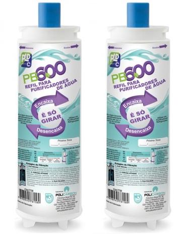Kit X2 Refil Filtro Policarbon PB600 Para Purificador Master Frio Rótulo Branco Encaixe 19,5mm Menor preço em Kit X2 Refil Filtro Policarbon PB600 Para Purificador Master Frio Rótulo Branco Encaixe 19,5mm