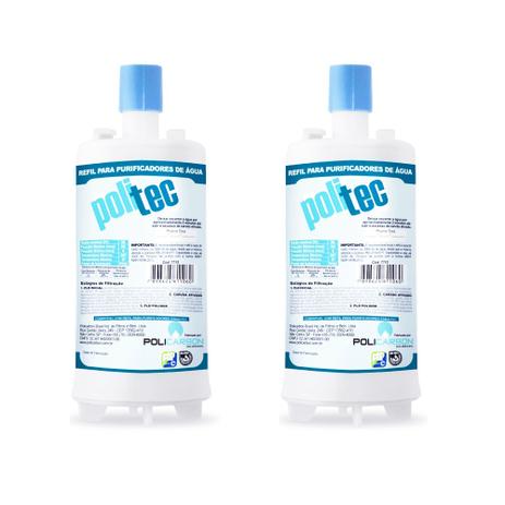 Kit X2 Refil Filtro Purificador De Água Esmaltec Acqua7 Policarbon Politec Menor preço em Kit X2 Refil Filtro Purificador De Água Esmaltec Acqua7 Policarbon Politec