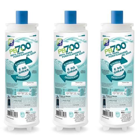 Kit X3 Refil Filtro Policarbon PB700 Para Purificador Água Master Frio Rótulo Azul 22,5mm Menor preço em Kit X3 Refil Filtro Policarbon PB700 Para Purificador Água Master Frio Rótulo Azul 22,5mm