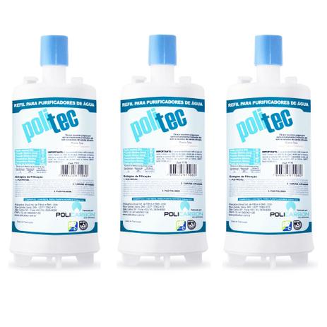 Kit X3 Refil Filtro Purificador De Água Esmaltec Acqua7 Policarbon Politec Menor preço em Kit X3 Refil Filtro Purificador De Água Esmaltec Acqua7 Policarbon Politec
