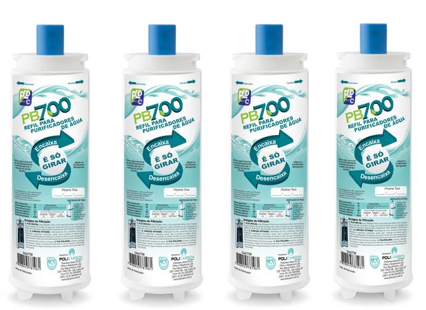 Kit X4 Refil Filtro Policarbon PB700 Para Purificador Água Master Frio Rótulo Azul 22,5mm Menor preço em Kit X4 Refil Filtro Policarbon PB700 Para Purificador Água Master Frio Rótulo Azul 22,5mm