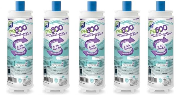 Kit X5 Refil Filtro Policarbon PB600 Para Purificador Master Frio Rótulo Branco Encaixe 19,5mm Menor preço em Kit X5 Refil Filtro Policarbon PB600 Para Purificador Master Frio Rótulo Branco Encaixe 19,5mm