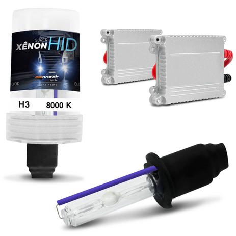 Menor preço em Kit Xênon Completo Caminhão H3 8000K 24V Tonalidade Azulada Reator Anti Flicker - Prime
