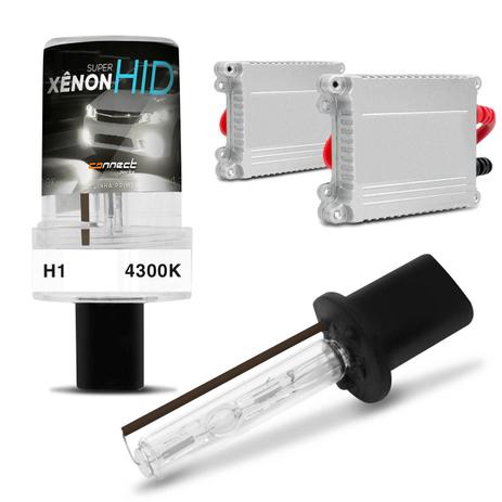 Kit Xênon Completo H1 4300K 35W 12V Lâmpada com Tonalidade Branca e Reator Função Anti Flicker - Prime Menor preço em Kit Xênon Completo H1 4300K 35W 12V Lâmpada com Tonalidade Branca e Reator Função Anti Flicker - Prime
