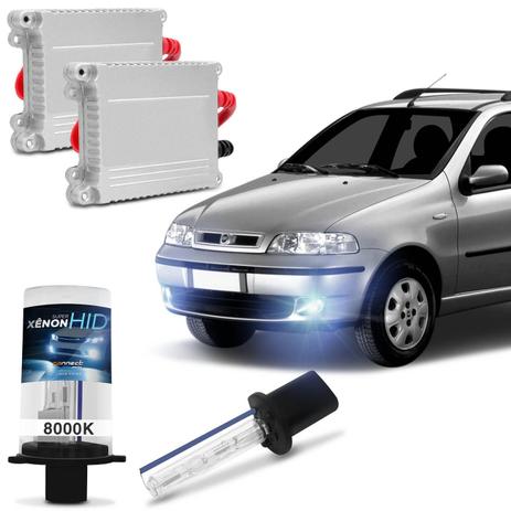 Menor preço em Kit Xênon Completo H1 8000K Fiat Palio Weekend 2002 a 2004 Tonalidade Azulada Reator Anti Flicker - Prime