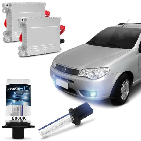 Menor preço em Kit Xênon Completo H1 8000K Fiat Palio Weekend 2005 a 2007 Tonalidade Azulada Reator Anti Flicker - Prime