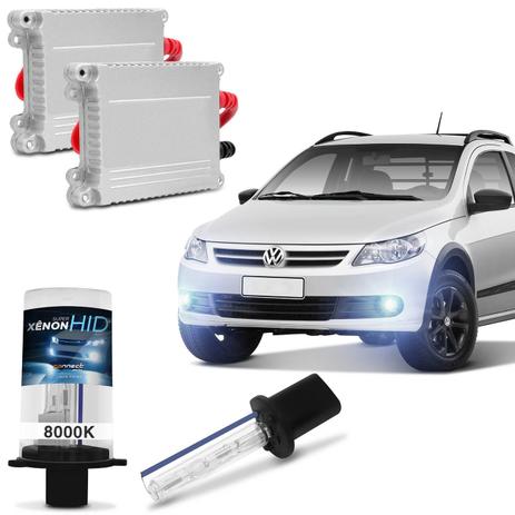 Menor preço em Kit Xênon Completo H1 8000K VW Saveiro G5 2010 a 2013 Tonalidade Azulada Reator Anti Flicker - Prime