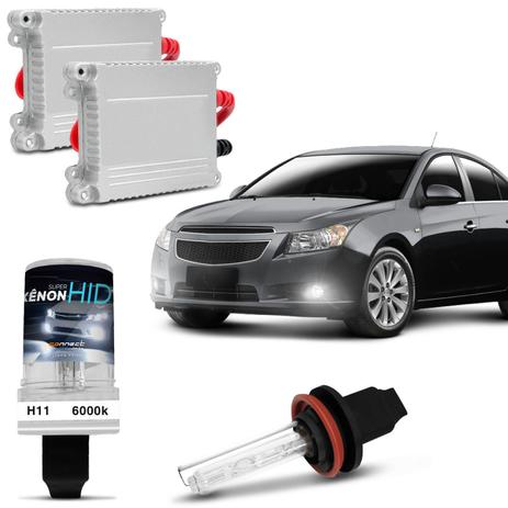 Kit Xênon Completo H11 6000K Farol Milha Cruze 2015 Tonalidade Branca Reator Função Anti Flicker - Prime Menor preço em Kit Xênon Completo H11 6000K Farol Milha Cruze 2015 Tonalidade Branca Reator Função Anti Flicker - Prime