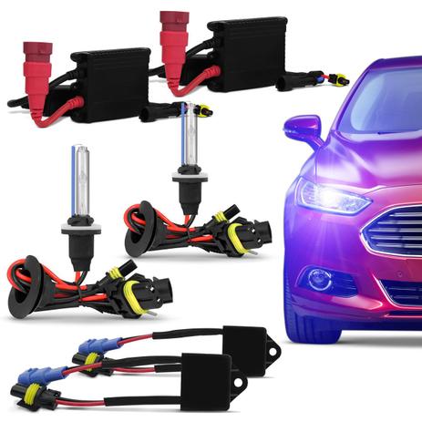 Kit Xenon Completo H27 881 8000K Tonalidade Tonalidade Azulada + Canceller 12V - Prime Menor preço em Kit Xenon Completo H27 881 8000K Tonalidade Tonalidade Azulada + Canceller 12V - Prime
