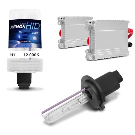 Kit Xênon Completo H7 12000K 12V 35W Azul Violeta Escuro com Reator Função Anti Flicker - Prime Menor preço em Kit Xênon Completo H7 12000K 12V 35W Azul Violeta Escuro com Reator Função Anti Flicker - Prime