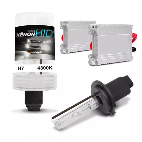 Kit Xênon Completo H7 4300K 12V 35W Tonalidade Branca com Reator Função Anti Flicker - Prime Menor preço em Kit Xênon Completo H7 4300K 12V 35W Tonalidade Branca com Reator Função Anti Flicker - Prime
