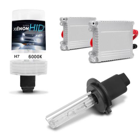 Kit Xênon Completo H7 6000K 35W 12V Lâmpada Extremamente Branca com Reator Função Anti Flicker - Prime Menor preço em Kit Xênon Completo H7 6000K 35W 12V Lâmpada Extremamente Branca com Reator Função Anti Flicker - Prime