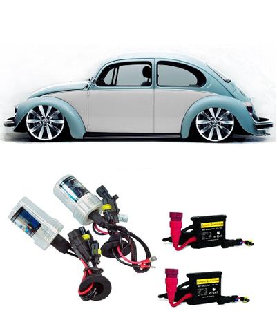 Kit Xenon Farol Alto E Baixo Vw Fusca H4-2 8000k - Hid Menor preço em Kit Xenon Farol Alto E Baixo Vw Fusca H4-2 8000k - Hid