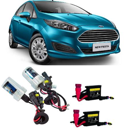 Kit Xenon Farol Alto Ford New Fiesta H1 8000k - Hid Menor preço em Kit Xenon Farol Alto Ford New Fiesta H1 8000k - Hid