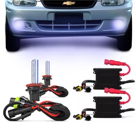 Kit Xenon Farol Milha Corsa Classic 2002 2003 a 2009 H3 8000k - Techone Menor preço em Kit Xenon Farol Milha Corsa Classic 2002 2003 a 2009 H3 8000k - Techone