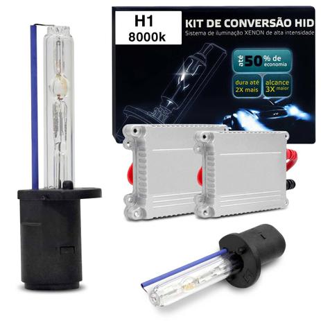 Kit Xênon Modelo New H1 8000K 35W 12V Completo Plug and Play e Reatores Anti-Flicker - Na tela Menor preço em Kit Xênon Modelo New H1 8000K 35W 12V Completo Plug and Play e Reatores Anti-Flicker - Na tela