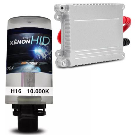 Menor preço em Kit Xênon Moto Completo H16 10000K 35W 12V Tonalidade Azul Violeta com Reator Função Anti Flicker - Prime