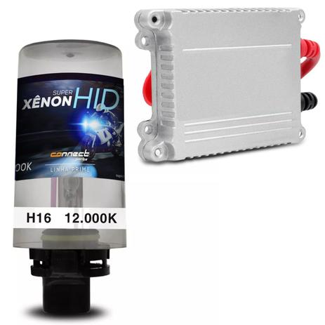 Kit Xênon Moto Completo H16 12000K 12V 35W Tonalidade Azul Violeta Escuro Reator Função Anti Flicker - Prime Menor preço em Kit Xênon Moto Completo H16 12000K 12V 35W Tonalidade Azul Violeta Escuro Reator Função Anti Flicker - Prime