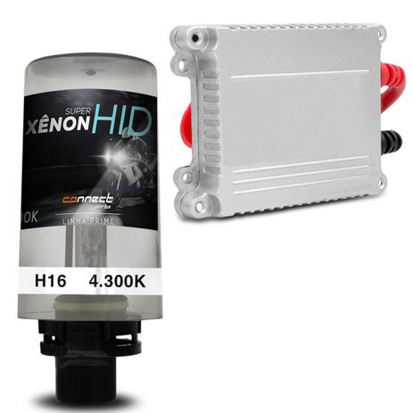 Kit Xênon Moto Completo H16 4300K 35W 12V Tonalidade Branca Reator Função Anti Flicker - Prime Menor preço em Kit Xênon Moto Completo H16 4300K 35W 12V Tonalidade Branca Reator Função Anti Flicker - Prime