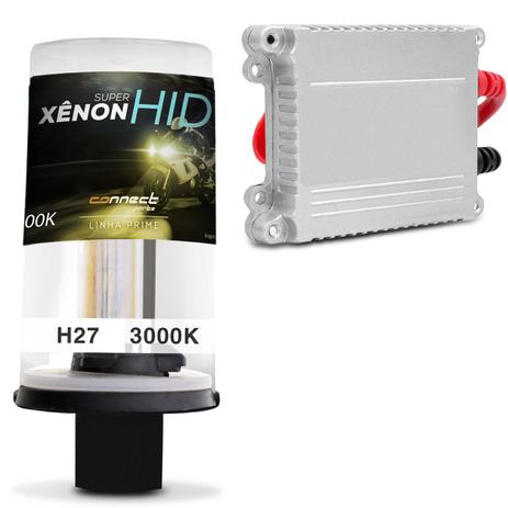 Kit Xênon Moto Completo H27 3000K 12V 35W Tonalidade Amarela Gold Aplicação Farol com Reator - Kit iluminação Menor preço em Kit Xênon Moto Completo H27 3000K 12V 35W Tonalidade Amarela Gold Aplicação Farol com Reator - Kit iluminação