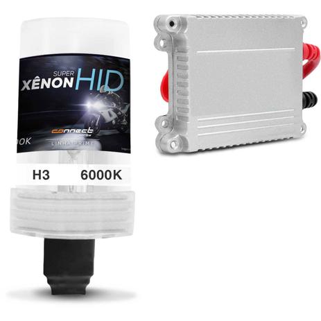Kit Xênon Moto Completo H3 6000K 35W 12V Lâmpada Extremamene Branca e Reator Função Anti Flicker - Prime Menor preço em Kit Xênon Moto Completo H3 6000K 35W 12V Lâmpada Extremamene Branca e Reator Função Anti Flicker - Prime