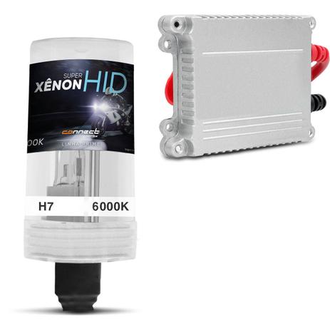 Kit Xênon Moto Completo H7 6000K 35W 12V Lâmpada Extremamente Branca e Reator Função Anti Flicker - Prime Menor preço em Kit Xênon Moto Completo H7 6000K 35W 12V Lâmpada Extremamente Branca e Reator Função Anti Flicker - Prime