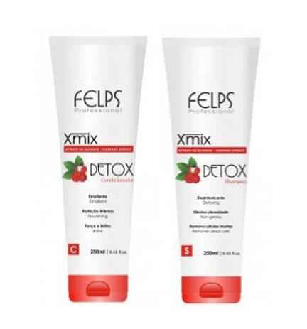 Kit Xmix Detox Extrato de Guaraná Shampoo 250ml + Condicionador 250ml - Felps Profissional Menor preço em Kit Xmix Detox Extrato de Guaraná Shampoo 250ml + Condicionador 250ml - Felps Profissional