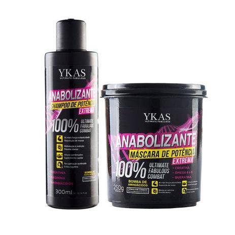 Kit Ykas Anabolizante Capilar Shampoo e Máscara Menor preço em Kit Ykas Anabolizante Capilar Shampoo e Máscara