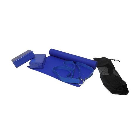 Kit Yoga e Pilates Blocos Bolsa Cinta Esteira Tapete Exercicio Azul - Ideal Menor preço em Kit Yoga e Pilates Blocos Bolsa Cinta Esteira Tapete Exercicio Azul - Ideal