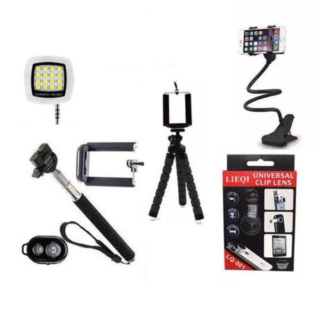 Kit Youtuber 2- Suporte Articulado,Flash Portátil,Tripé Flexível, Bastão de Self, Lente - Ukimix Menor preço em Kit Youtuber 2- Suporte Articulado,Flash Portátil,Tripé Flexível, Bastão de Self, Lente - Ukimix