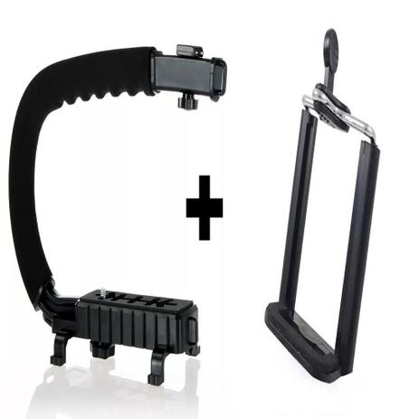 Kit Youtuber Filmagem Estabilizador de Mão e Suporte Celular - Oem Menor preço em Kit Youtuber Filmagem Estabilizador de Mão e Suporte Celular - Oem