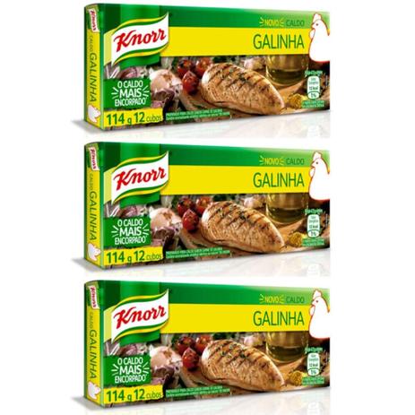 Knorr Caldo De Galinha 114g (Kit C/03) Menor preço em Knorr Caldo De Galinha 114g (Kit C/03)