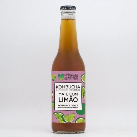 Kombucha de Chá Mate com Limão 350ml - Cia dos Fermentados Menor preço em Kombucha de Chá Mate com Limão 350ml - Cia dos Fermentados