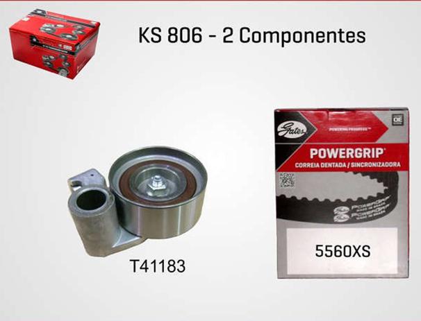 Ks806 kit correia dentada e tensionador hilux - Gates Menor preço em Ks806 kit correia dentada e tensionador hilux - Gates