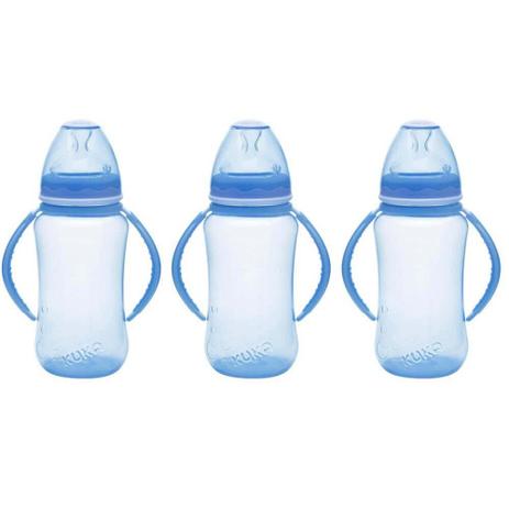 Kuka 1401 Mamadeira Aquarela Big Alça Azul 330ml (Kit C/03) Menor preço em Kuka 1401 Mamadeira Aquarela Big Alça Azul 330ml (Kit C/03)