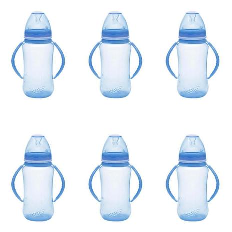 Kuka 1401 Mamadeira Aquarela Big Alça Azul 330ml (Kit C/06) Menor preço em Kuka 1401 Mamadeira Aquarela Big Alça Azul 330ml (Kit C/06)