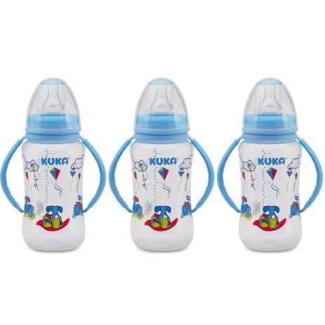 Kuka 1581 Mamadeira Natural O Big Alça Azul 330ml (Kit C/03) Menor preço em Kuka 1581 Mamadeira Natural O Big Alça Azul 330ml (Kit C/03)