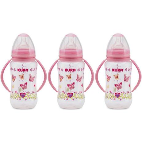 Kuka 1582 Mamadeira Natural O Big Alça Rosa 330ml (Kit C/03) Menor preço em Kuka 1582 Mamadeira Natural O Big Alça Rosa 330ml (Kit C/03)