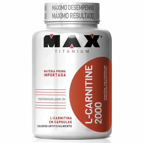 L-CARNITINE 2000 (120 cápsulas) - Max Titanium Menor preço em L-CARNITINE 2000 (120 cápsulas) - Max Titanium