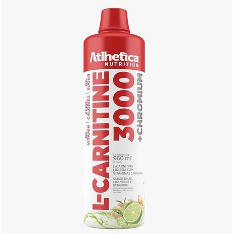 L-Carnitine 3000 + Chromium 960ml Atlhetica Nutrition Menor preço em L-Carnitine 3000 + Chromium 960ml Atlhetica Nutrition