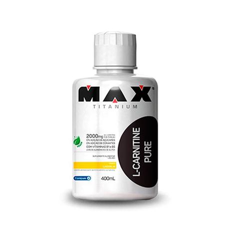 L-carnitine pure - 400ml - max titanium Menor preço em L-carnitine pure - 400ml - max titanium