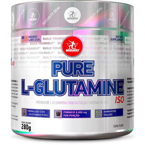 L-glutamine powder 280g - natural - Midway Menor preço em L-glutamine powder 280g - natural - Midway