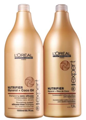 L'Oréal Nutrifier Nutrição Kit Shampoo 1,5 lt e Condicionador 1,5Lt Menor preço em L'Oréal Nutrifier Nutrição Kit Shampoo 1,5 lt e Condicionador 1,5Lt