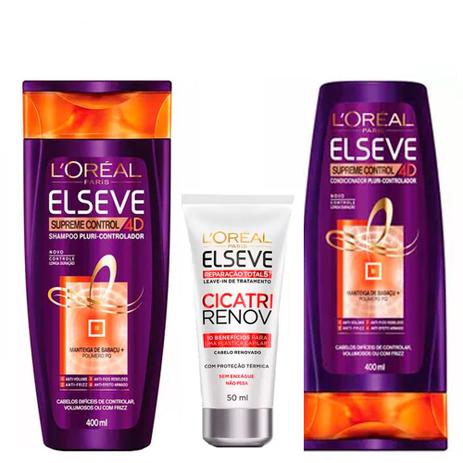 L'Oréal Paris Elseve Supreme Control Kit - Shampoo + Leave-In + Ganhe Condicionador Menor preço em L'Oréal Paris Elseve Supreme Control Kit - Shampoo + Leave-In + Ganhe Condicionador