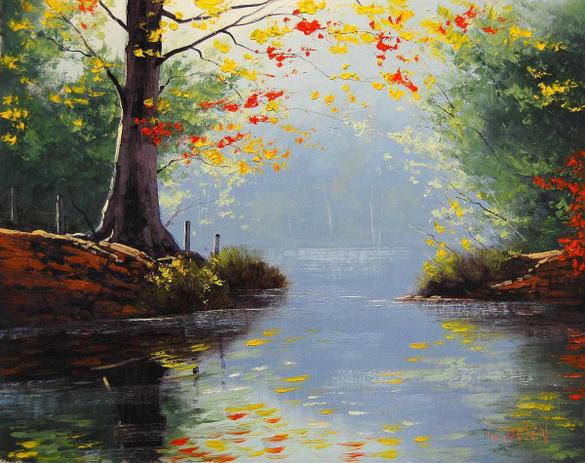 Lago no Outono - Graham Gercken - Tela 60x76 Para Quadro - Santhatela Menor preço em Lago no Outono - Graham Gercken - Tela 60x76 Para Quadro - Santhatela