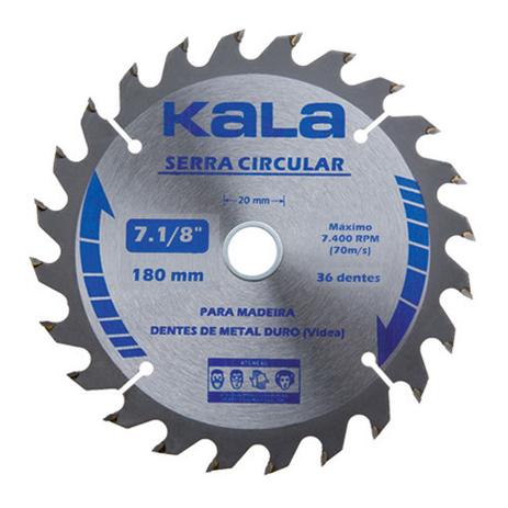 Lâmina de serra circular para madeira 36 dentes 180mm 7.1/8 pol Kala Menor preço em Lâmina de serra circular para madeira 36 dentes 180mm 7.1/8 pol Kala