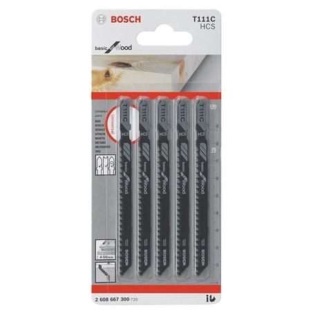 Menor preço em Lâmina de Serra Tico-Tico 74mm Madeira com 5 Peças T 111 C 2608667300 - Bosch