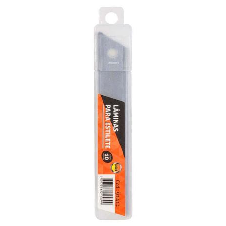 Lamina Estilete Larga 18mm Com 10 91414 Jocar Menor preço em Lamina Estilete Larga 18mm Com 10 91414 Jocar