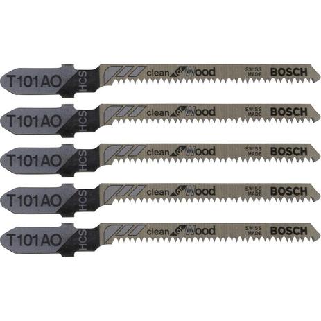 Lâmina para Serra Tico Tico 5Pçs Clean for Wood - T101AO Bosch Menor preço em Lâmina para Serra Tico Tico 5Pçs Clean for Wood - T101AO Bosch