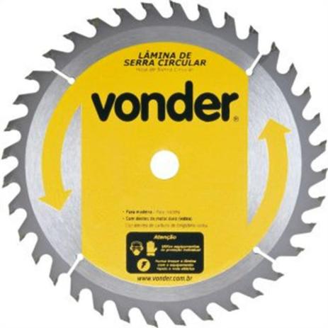Lamina serra circular 7.1/4” - 185mm 36 dentes - Vonder Menor preço em Lamina serra circular 7.1/4” - 185mm 36 dentes - Vonder